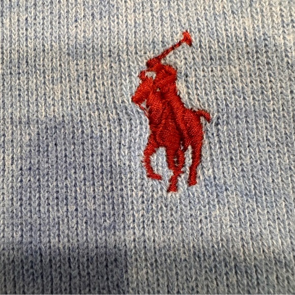 POLO RALPH LAUREN Men’s  1/4 Zip Pullover Sweater w Pony Logo Blue Sz XL - Picture 4 of 8